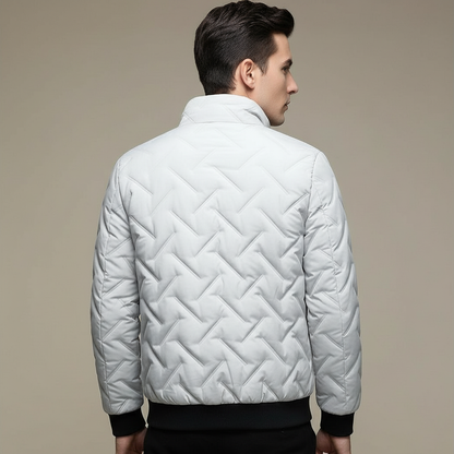 Stanley mens geometric quilted puffer jacket