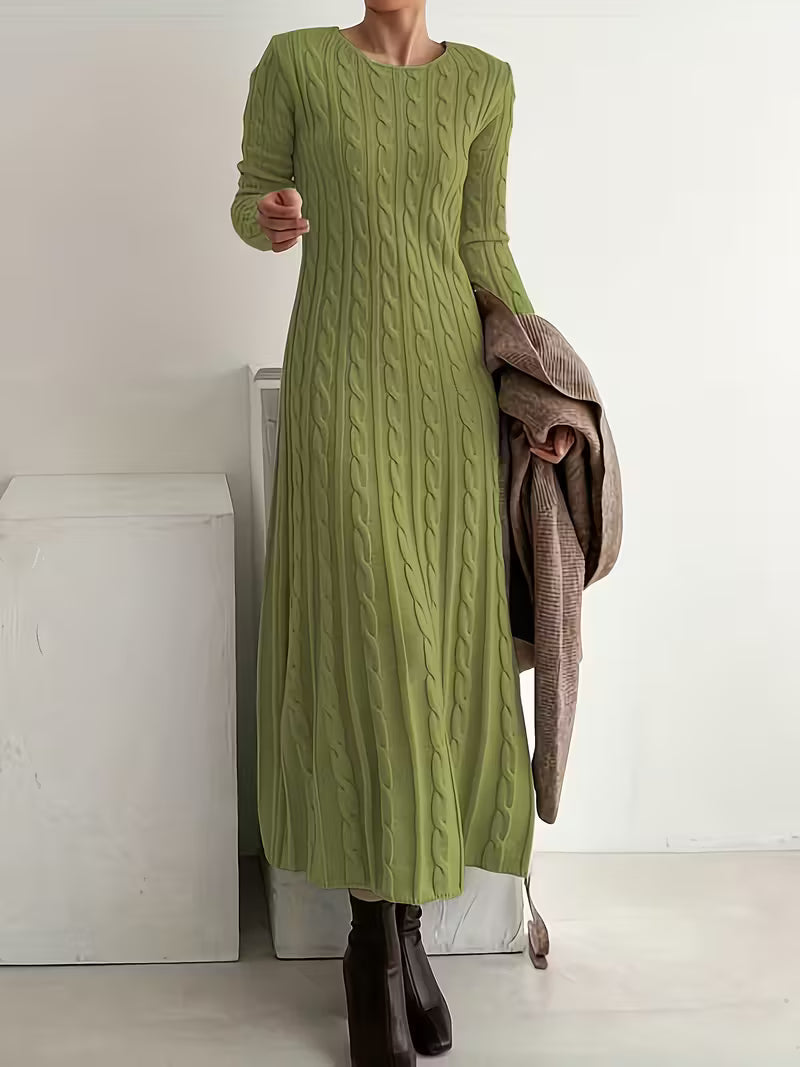 Willow womens cable knit maxi dress