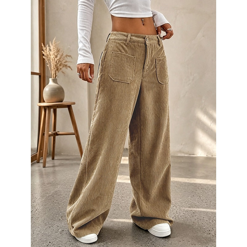 Delphine | Wide-Leg Corduroy Trousers