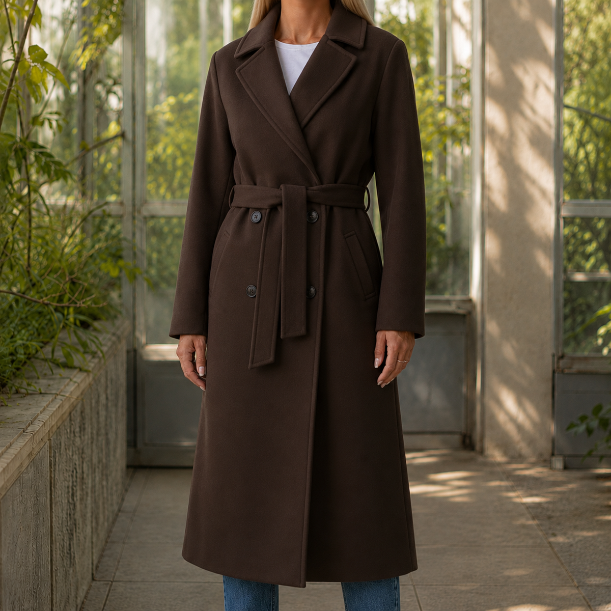 Seraphina | Womens Belted Longline Coat