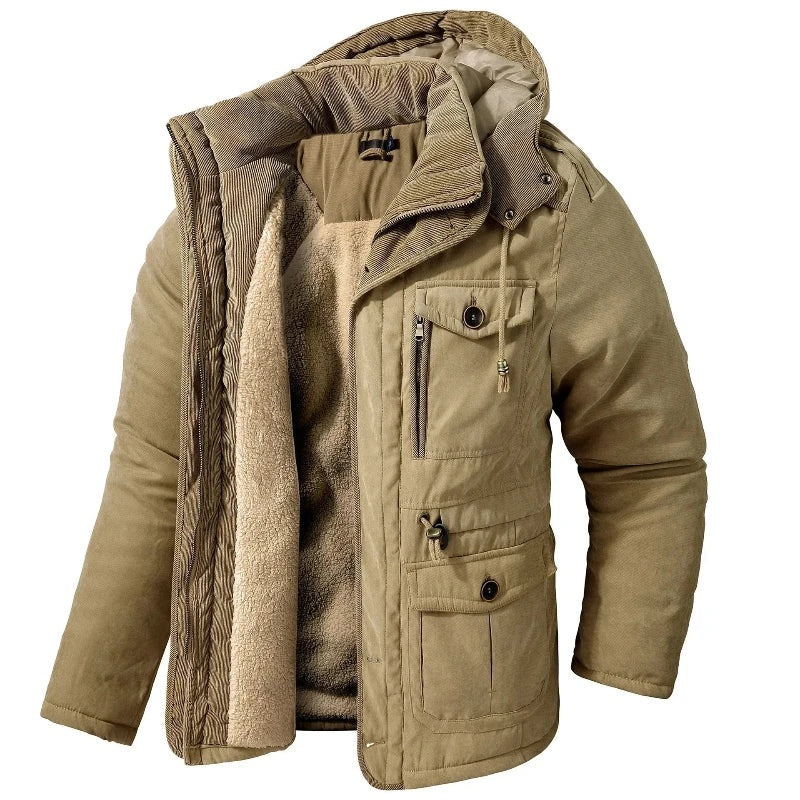Reggie mens corduroy hooded jacket