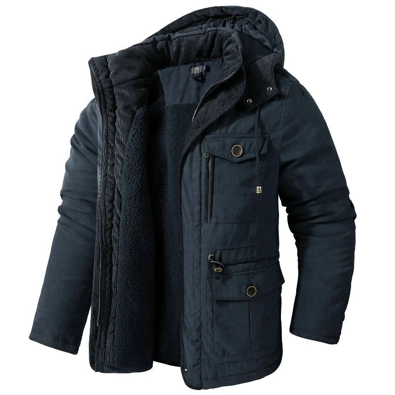 Reggie mens corduroy hooded jacket