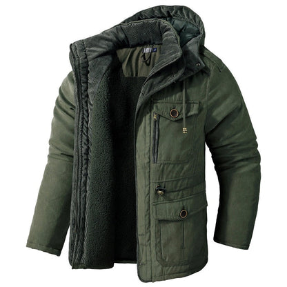 Reggie mens corduroy hooded jacket