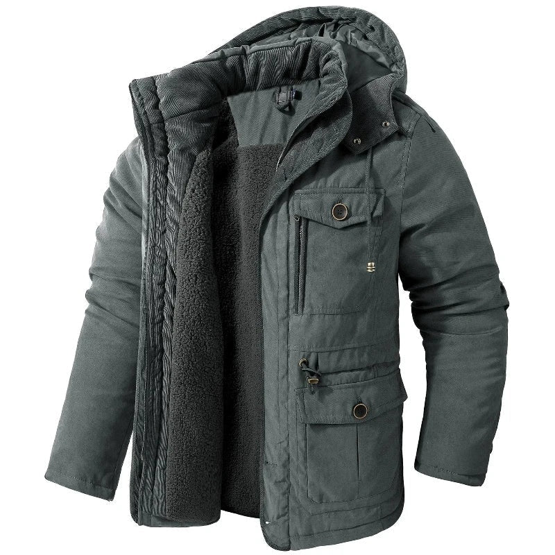 Reggie mens corduroy hooded jacket
