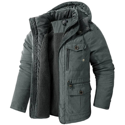 Reggie mens corduroy hooded jacket