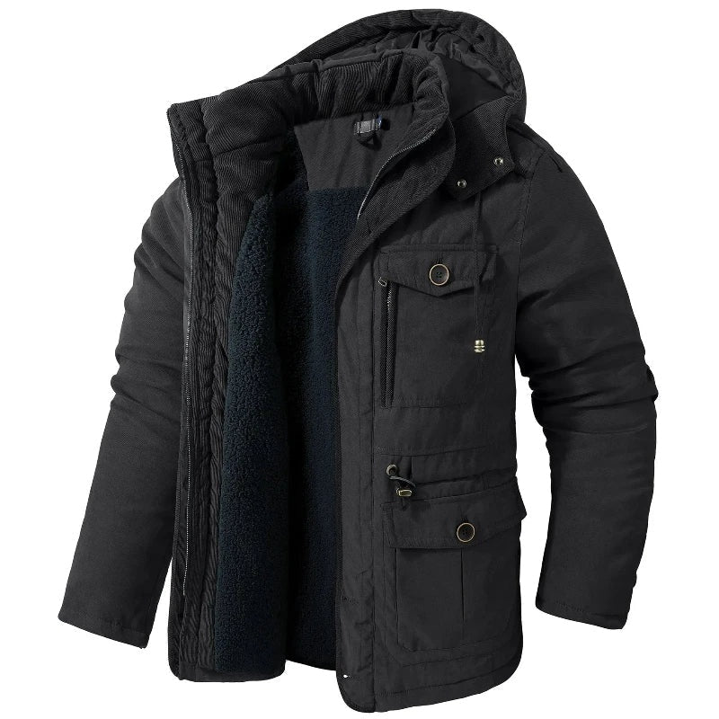 Reggie mens corduroy hooded jacket
