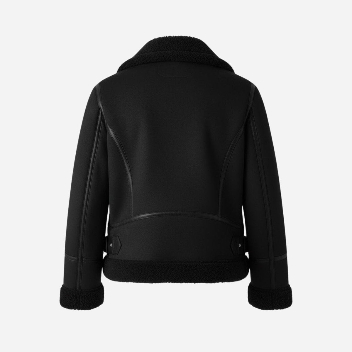 Bobbie | Womens Faux Suede Shearling Aviator Jacket