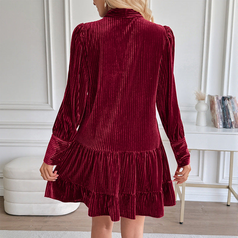 Rosie | Velvet Long Sleeve Mini Dress