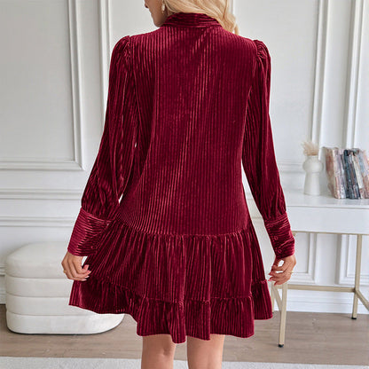 Rosie | Velvet Long Sleeve Mini Dress