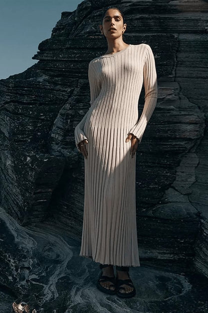 Cordelia | Ribbed Knit Maxi Dress