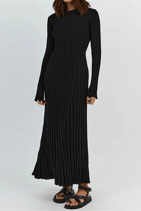 Cordelia | Ribbed Knit Maxi Dress