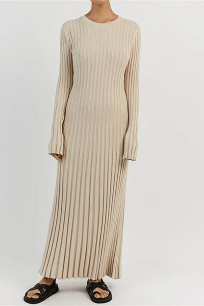 Womens ribbed knit maxi dress, view 2