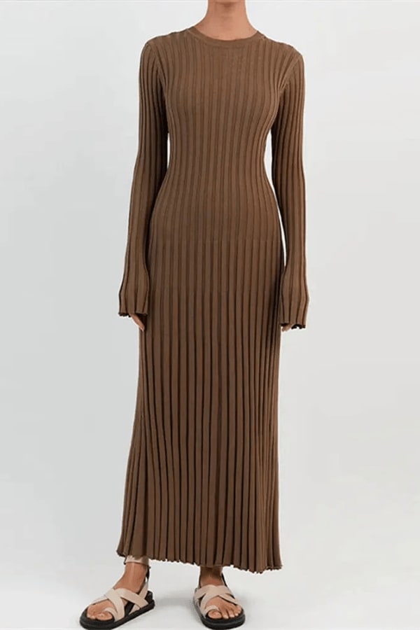 Cordelia | Ribbed Knit Maxi Dress