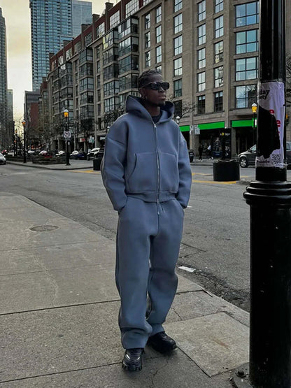 Louis mens hooded zip oversized tracksuit