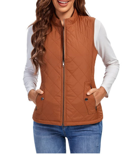 Olivia | Quilted Zip-Up Gilet Body Warmer