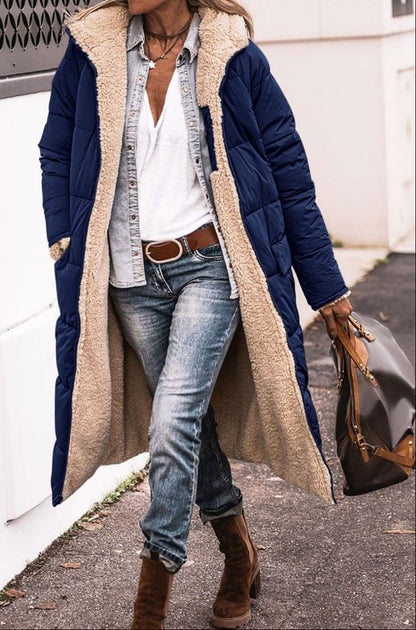 Elsie womens sherpa lined puffer coat