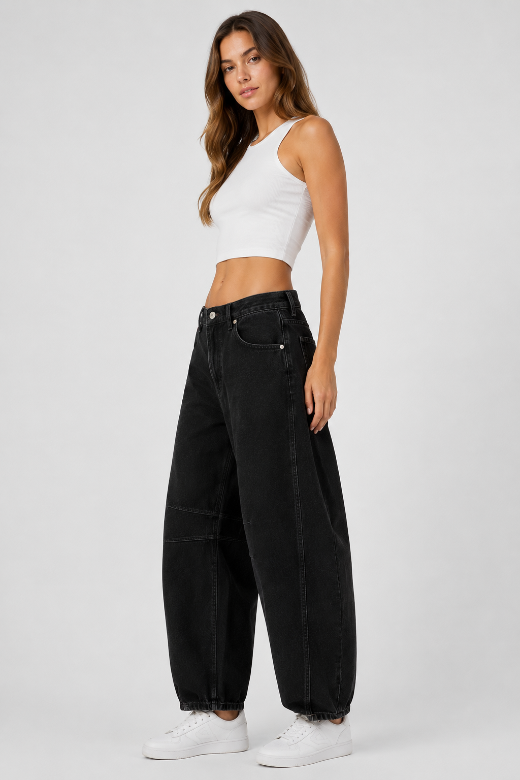 Ione | Wide Leg Barrel Jeans