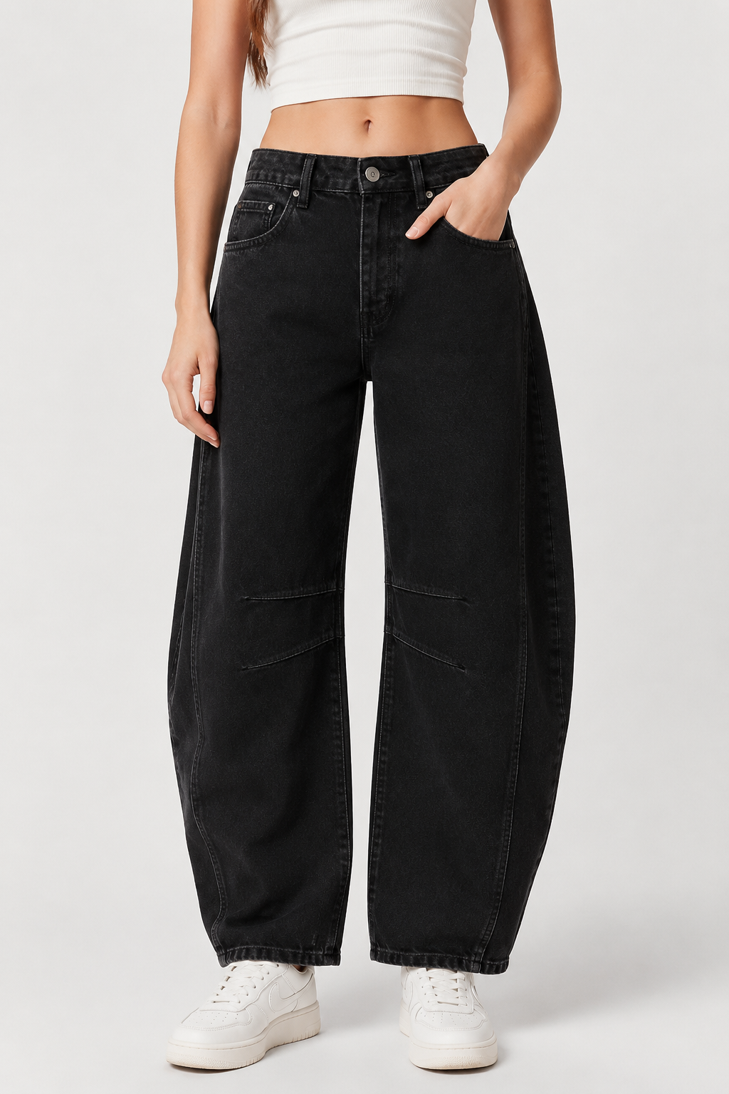Ione | Wide Leg Barrel Jeans