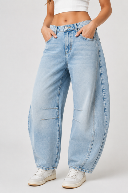 Ione | Wide Leg Barrel Jeans