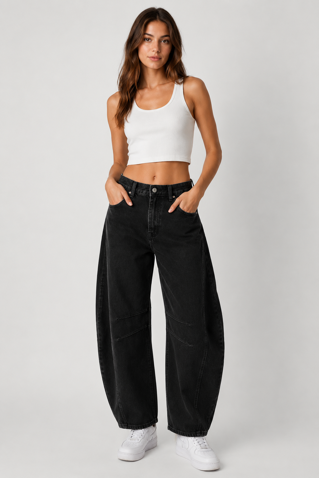 Ione | Wide Leg Barrel Jeans