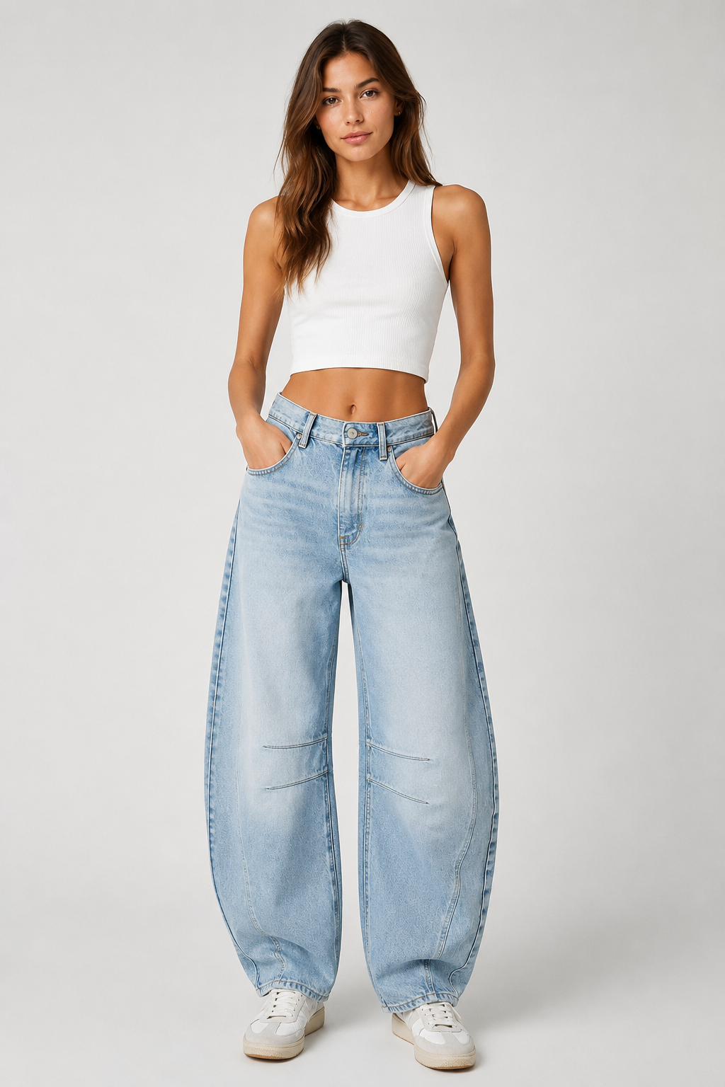 Ione | Wide Leg Barrel Jeans