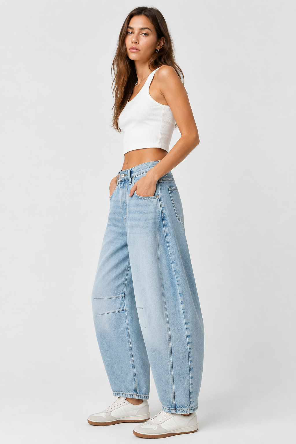 Ione | Wide Leg Barrel Jeans