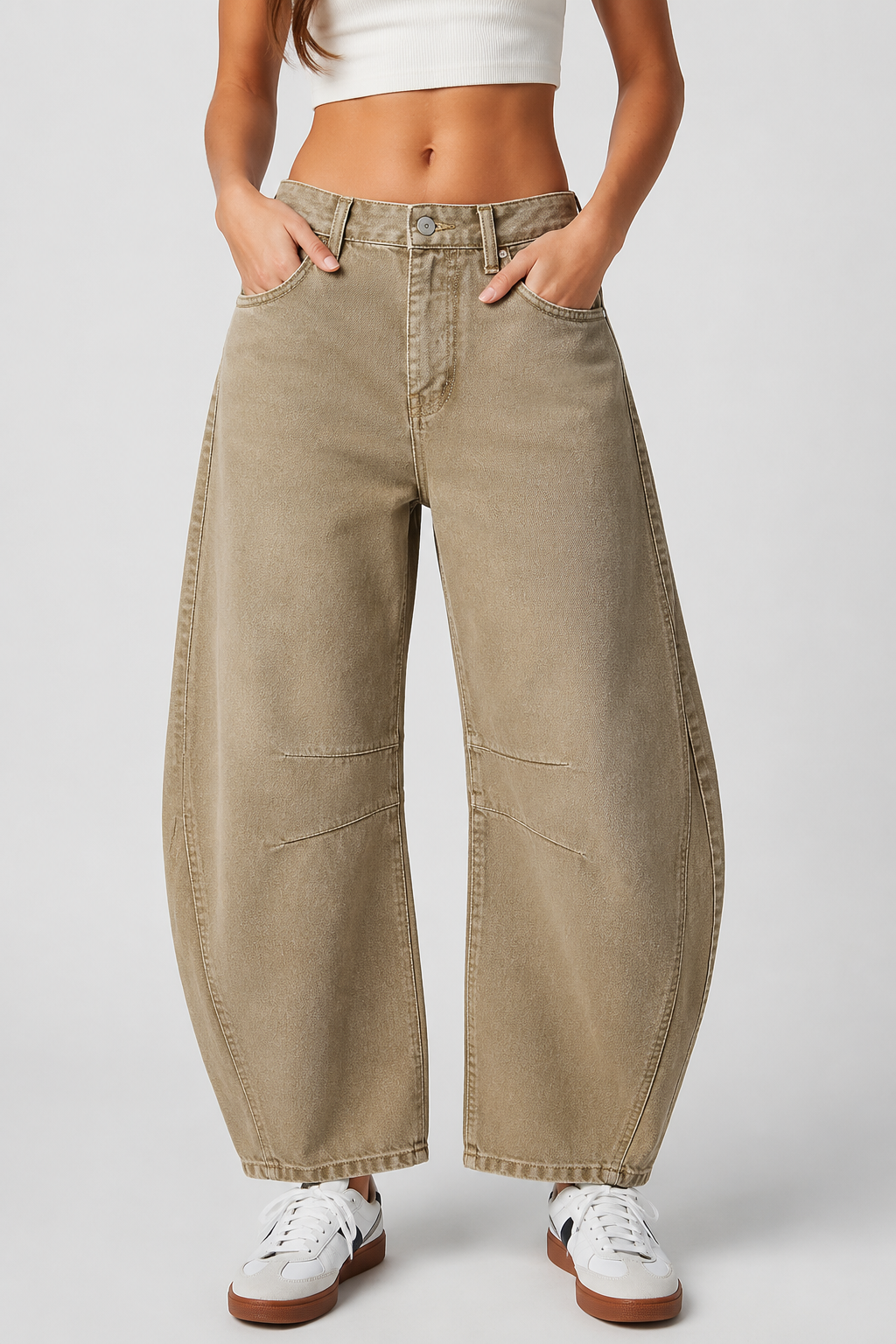 Ione | Wide Leg Barrel Jeans