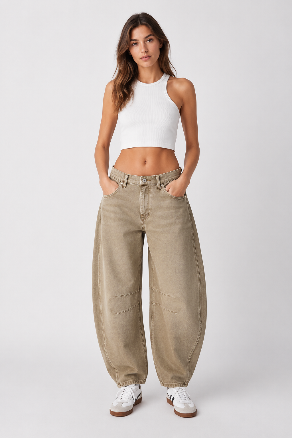 Ione | Wide Leg Barrel Jeans