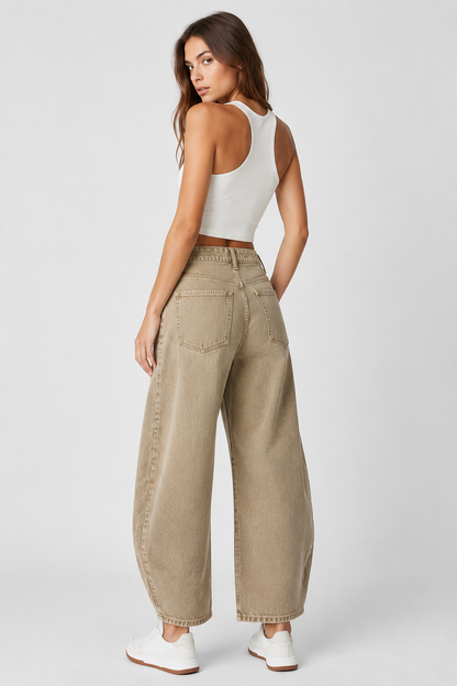 Ione | Wide Leg Barrel Jeans