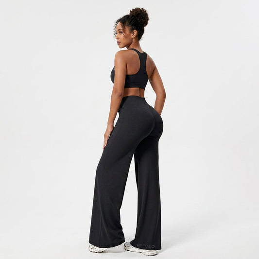 Charlotte | High Waist Wide Leg Womens Tracksuits Trousers