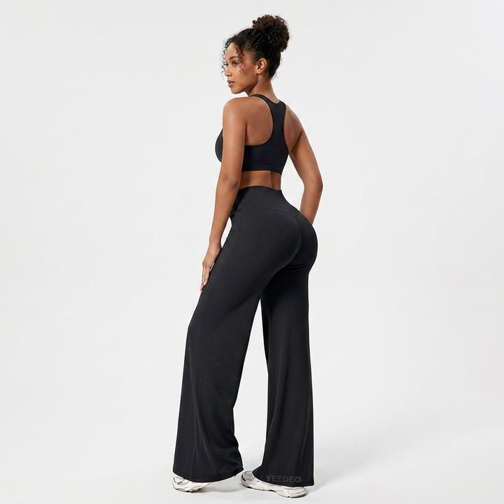 Charlotte | High Waist Wide Leg Womens Tracksuits Trousers