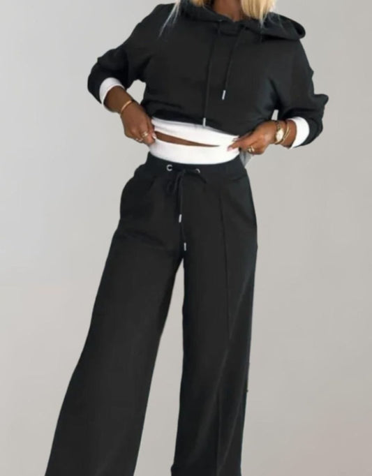 Tamsin womens cropped hoodie tracksuit set