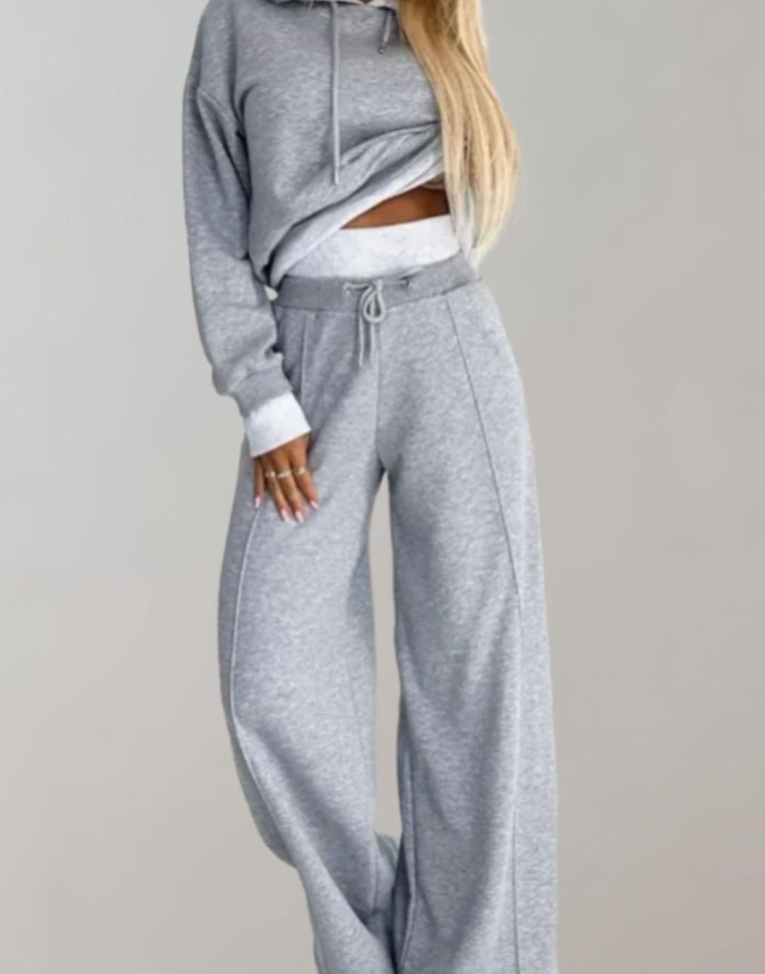 Tamsin womens cropped hoodie tracksuit set